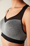 Gray Back Detailed Sports Bra - 3
