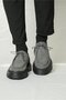 Men's Gray Thick Sole Genuine Leather Casual Shoes - Alviso Longo Model - 5
