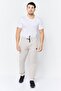Men Regular Fit Drawstring Brand Logo Jogger Pants, Grey - 2