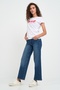 Blugi dama boyfriend cu aspect decolorat - 7