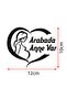Adhesive with Mother in the Car and Heart Sticker 12x10cm - 3