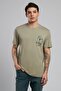 Gavino Men's O Neck T-Shirt Khaki - 2