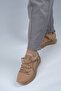 Women's Stone Lacing Detailed High Sole Walking Shoes - 6