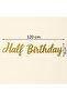 Gold Color Half Birthday Varaklı Lettering Ornament - 4