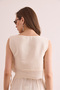 Women's Ecru Double Layer Dirty Stitching Lace Detailed Muslin Blouse Blz- 19002924 - 6