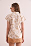 Women's Rose Beige Flared Linen Bat Shirt Gml- 19001317 - 2