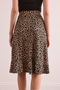 Women's Leopard Camel Ruffled Ribbed Flowy Skirt Etk- 19000312 - 7