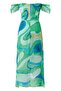 Strapless Midi Size Patterned Dress - 6