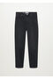Women's Black Denim Elastic Mom Jean - 7