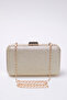 Altın Simli Abiye Kadın Şık Mini Boy Clutch El Çantası TAKSS25OC00065 - 5