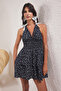 Polka Dot Woven Gipeli 100% Cotton Beach Mini Dress Tbess25El00131 - 2