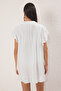Ecru Woven Maxi Beach Dress Tbess25El00074 - 4