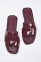 Claret Red Single Band Daily Women's Slippers Takss24Te00010