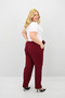 Women's Plus Size Rose Belt Detailed High Waist Pants 6327-25 - 6