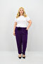 Women's Plus Size Rose Belt Detailed High Waist Pants 6327-25 - 2