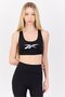 Women Brand Logo Lux Racer Padded Sports Bra, Black