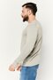Men V-Neck Embroidered Logo Sweater, Grey - 2