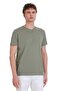 Olive Green Regular Fit 100% Cotton V-Neck T-Shirt - 3