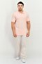 Men Regular Fit Solid Short Sleeves Polo Shirt, Light Pink - 4
