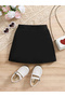 Girl's Black Shorts Skirt - 2