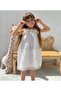 Girl's Daisy Embroidered Strap Dress - 4
