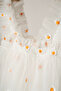 Girl's Daisy Embroidered Strap Dress - 8