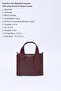 Burgundy Shk60 Faux Leather, Single Compartment, Zippered, Adjustable Strap, Hand, Arm and Shoulder Bag - 3