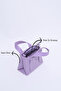 Lilac SHK60 Faux Leather Single Compartment Double Handle Hand and Cross Shoulder Bag L:14 W:21 W:8 cm - 5