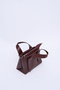 Burgundy Shk60 Faux Leather, Single Compartment, Zippered, Adjustable Strap, Hand, Arm and Shoulder Bag - 6