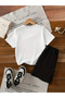 Children's Floral Printed Bottom-Top Set Cotton Shorts T-Shirt Set - 2