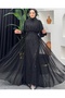 Fish Model with Cape Chiffon Beading Embroidered Promise Engagement Wedding Dress Evening Dress - 2