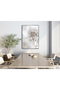 Hari̇kabi̇rev | Soft |   White Flower Model 01 | Framed Tempered Glass Table Single Vertical