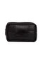 Men's Black Genuine Leather Belt Belt Waist Bag with Phone Compartment - 3
