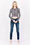 Women Crew Neck Long Sleeves Allover Print Top, Multicolor - 2