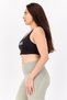 Women Brand Logo Padded Sports Bra, Black - 2