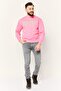 Men Crew Neck Brand Logo Long Sleeves Sweatshirt, Pink - 3