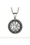 Viking Compass & Letter Men's Necklace - 3