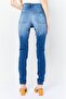 Women Skinny High Rise Washed Denim Jeans, Blue - 4