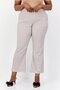 Women Regular Fit Textured Wide Leg Pants, Beige