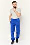Men Regular Fit Brand Logo Sweatpants, Blue - 4