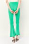 Women Regular Fit Solid Flare Pants, Green - 4