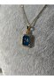 Zircon Stone North Star Gold Steel Necklace - 4