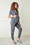 Dark Gray Mama Pregnant Stone T-Shirt