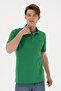 Men's Regular Fit Polo Neck Green Basic T-Shirt 50306007-Vr054 - 2