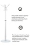 Metal Coat Rack Stand with Natural Marble Base Coat Hanger - White - 7