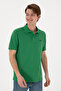 Men's Regular Fit Polo Neck Green Basic T-Shirt 50306007-Vr054 - 4