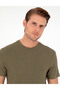 Khaki Slim Fit Crew Neck Basic T-Shirt 50280967-Vr027 - 2