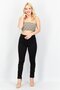Women Straight Across Strapless Crop Top, Green - 3