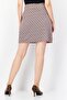Women Allover Pattern Midi Skirt, Brown - 4