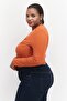 Women Ribbed Long Sleeves Bodysuit, Brown - 4